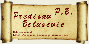 Predisav Belušević vizit kartica
